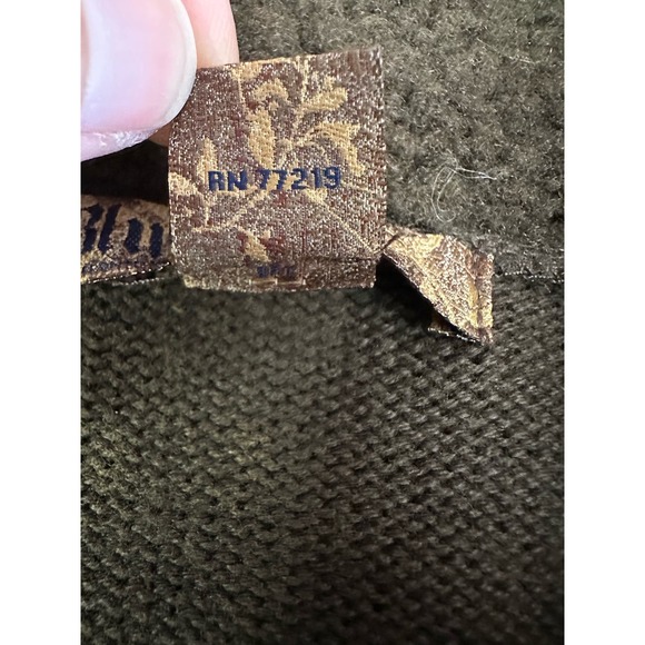 Pronto UOMO Blue Vintage brown y2k full zip 100% cotton sweater Size L - Picture 5 of 6